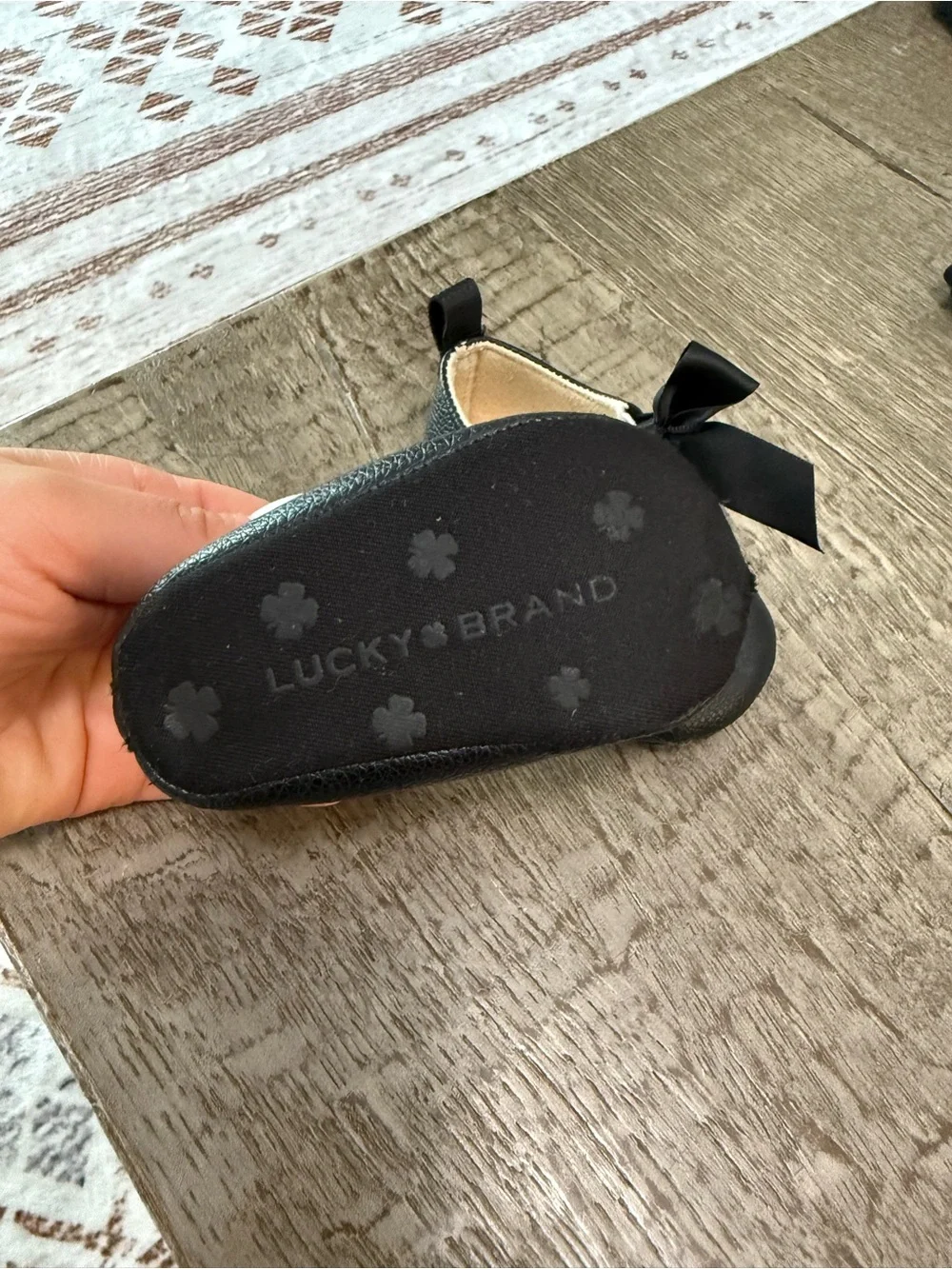 Lucky Brand Black Bow Toddler Mary Jane Shoes